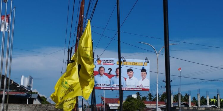 BALIHO PRABOWO-GIBRAN DI POHUWATO TAK ADA LOGO PARTAI KOALISI, SIDARIMAN : INI BUKAN BALIHO KOALISI