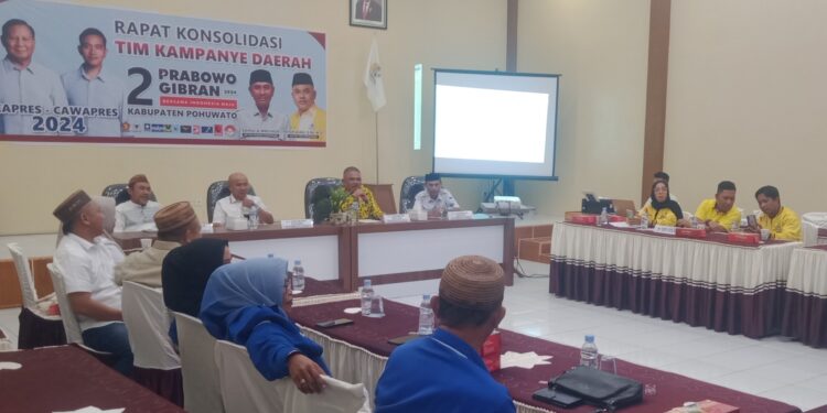 DIRAPAT KONSOLIDASI TKD PRABOWO-GIBRAN, SAIFUL : BALIHO AKAN DI GANTI