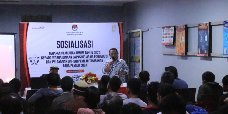 KPU Pohuwato Sosialisasi Tahapan Pemilu Di Lapas Kelas II B Pohuwato
