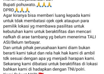 Di Larang Masuk Area Pertambangan, Penambang : Kami Bukan Perampok