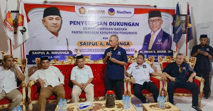 Nasdem Usulkan Saipul Mbuinga Bacakada, Nirwan : Semangat Kebersamaan Kita Wujudkan 2024