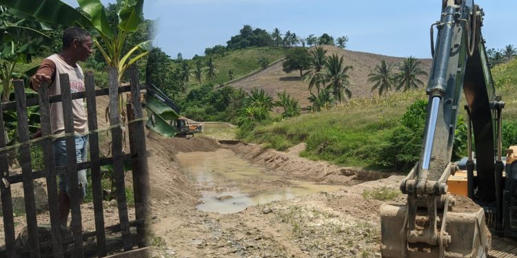 Penambang Kerahkan Alat untuk Normalisasi Sungai, Pa Aya : Torang Petani So Tidak Perlu Khawatir
