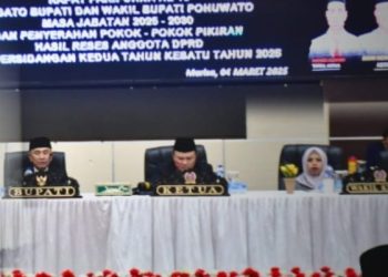 DPRD Kabupaten Pohuwato Gelar Rapat Paripurna Penyampaian Visi Dan Misi Pemerintahan Saipul – Iwan