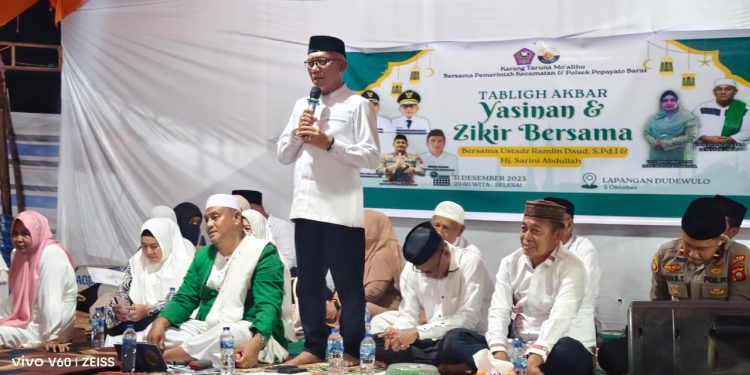 Tabligh Akbar Wilayah Barat Pohuwato, Wabup Iwan Adam : Jadikan Tahun 2026 Awal Dari Perubahan