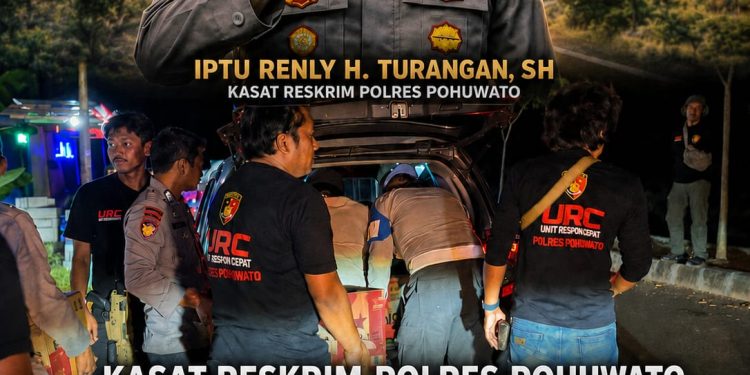 TIM URC Pohuwato Gencar Patroli, Kasat Renly : Cegah Curas, Curat, Curanmor dan Gangguan Kamtibmas